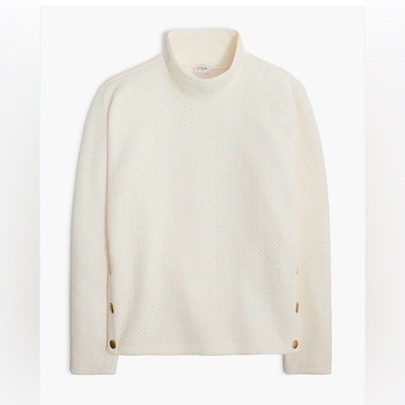 JCREW Herringbone mockneck sweatshirt NWT XL - Picture 2 of 6